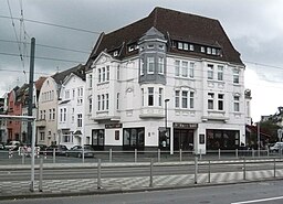 Haus Sonderburgstraße 27, Düsseldorf-Oberkassel, Sicht vom Belsenplatz