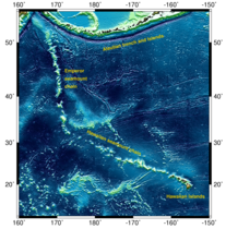 Large-scale view of seafloor topography surrounding the Hawaii hotspot