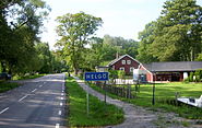 Road sign to Helgö