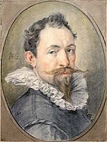 Self-portrait circa 1593-1594. Chalk, watercolour and body colour. 42.7 × 32.2 cm (16.8 × 12.6 in). Vienna, Albertina.