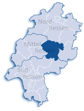 Plassering av Vogelsberg-distriktet