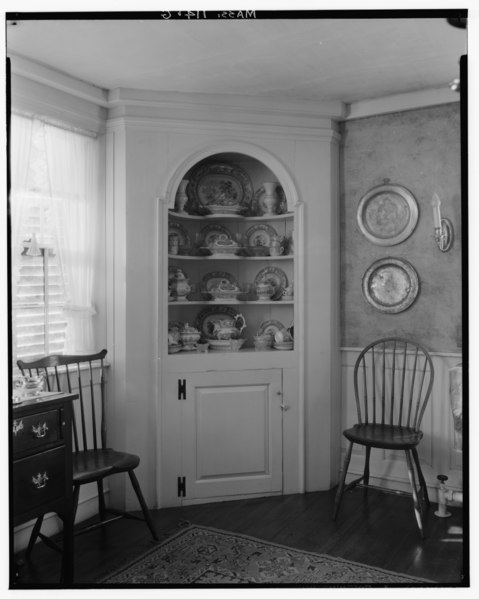 File:Historic American Buildings Survey, Arthur C. Haskell, Photographer. 1937. (g) Int-Detail, Corner Cupboard, North Corner, Dining Room. - Fisher-Whiting House, 218 Cedar Street, HABS MASS,11-DED,3-7.tif