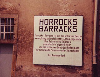 <span class="mw-page-title-main">Horrocks Barracks</span> British Military installation in Schloss Neuhaus, Germany (BAOR)