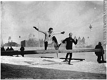 A hurdle race on snowshoes in Montreal, 1892; one of the array of individual events thought up by the MSSC from 1843 Hurdle Race on Snowshoes, Montreal,1892.jpg