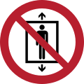 P027 – No usar este elevador para personas