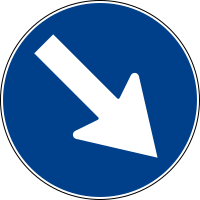 File:Italian traffic signs - passaggio obbligatorio a destra.svg