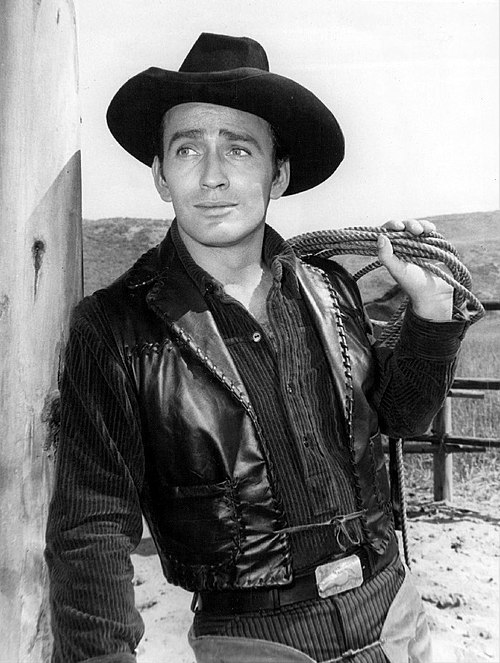 James Drury as the Virginian in the Universal series by the same name