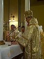 Ян Бабьяк, митрополит Словацкой грекокатолической церкви совершает богослужение