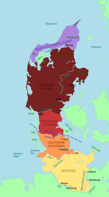 Jutland Peninsula map