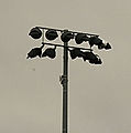 A lighting assembly installed at Pioneer Park, part of the Niles Park District. Photographed in Niles, from Touhy Avenue, on April 3, 2007