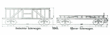 Erste Güterwagen von 1845