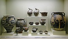 Kamares vases in Heraklion Archaeological Museum, Crete Kamares vases, Heraklion.jpg