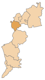 Lage des Bezirks Bezirk Mattersburg im Bundesland Burgenland (anklickbare Karte)