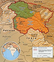 The areas shown in green are the Pakistani-controlled areas. Kashmir map.jpg