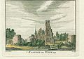 In 1739 (middelste vestingtoren met op de voorgrond de ruïne van het kasteel)