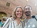 Katherine Maher and Marios Magioladitis in Wikimania 2019.jpg
