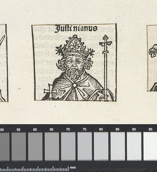 File:Keizer Justinianus II Justinianus (titel op object) Liber Chronicarum (serietitel), RP-P-2016-49-51-9.jpg