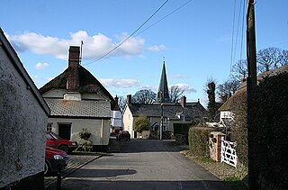 Kings Nympton Village in Devon, England