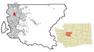 King County Washington Incorporated and Unincorporated areas Medina Highlighted.svg