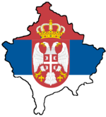 Kosovo with flag of Serbia.png