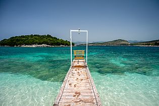 Mediterranean wet and dry climate in the Albanian Riviera