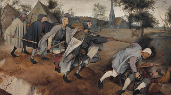 L.A. Ring, De blinde. Efter Pieter Brueghel den Ældres “Parablen om de blinde”, dateret 1568