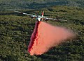 Leona Valley Crown Fire CDF aircraft Phos-Chek drop.jpg