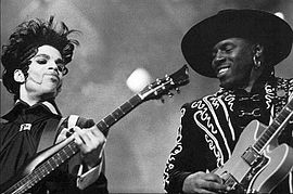 Prince with founding member Levi Seacer Jr., 1993