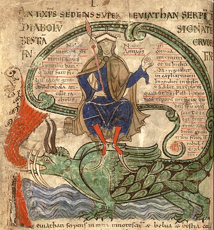 Antichrist on Leviathan, Liber floridus, 1120