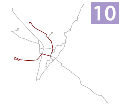 Mapa przebiegu linii kolejowej 10