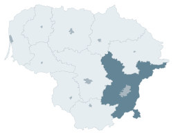 Ubicación del condado de Vilnius