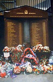 Liverpool Memorial à la mémoire des 96 victimes de la Tragédie de Hillsborough