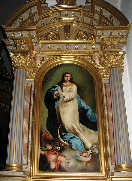 Altar of the Immaculata by Joseph Lusenberg, 1876. Saint Antony's Church, Urtijëi, Italy.