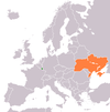Location map for Luxembourg and Ukraine.