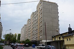 Era-Soviet blok apartemen di Lviv utara