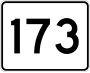 Route 173 marker