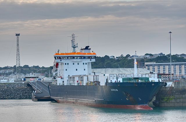 Image: MS Arrow Cargo Ferry at St Helier Harbour