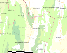Mapa obce Germagnat
