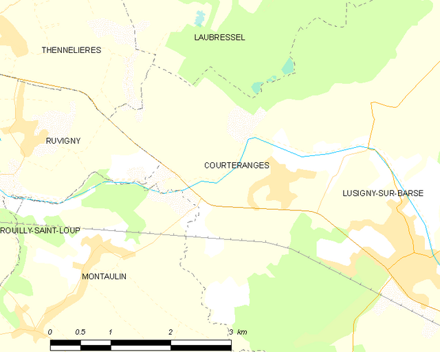 Poziția localității Courteranges