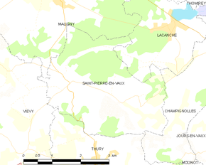 Poziția localității Saint-Pierre-en-Vaux
