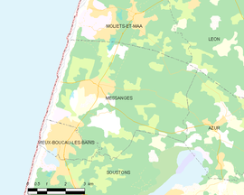 Mapa obce Messanges