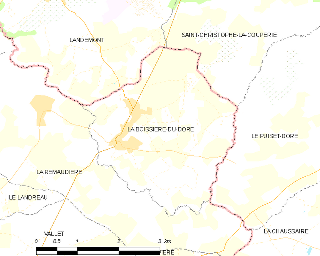 Poziția localității La Boissière-du-Doré