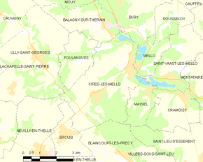 Poziția localității Cires-lès-Mello