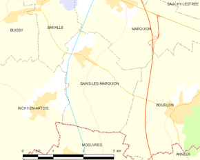 Poziția localității Sains-lès-Marquion