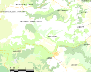 Poziția localității Rentières