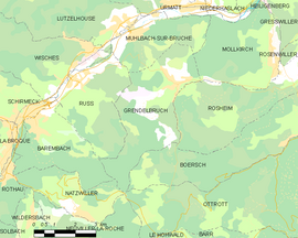 Mapa obce Grendelbruch