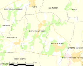 Mapa obce Saint-Rémy-la-Vanne