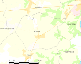 Mapa obce Pouillé