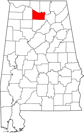 Map of Alabama highlighting Morgan County.svg