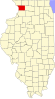 Mappa dell'Illinois che evidenzia Carroll County.svg